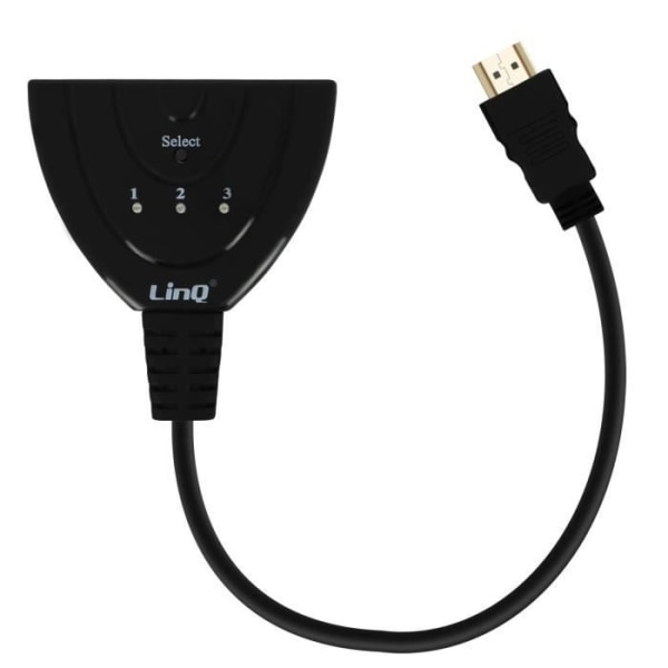 HDMI-adapter - LinQ - Multiports - 3x HDMI Female - Full HD - Sort