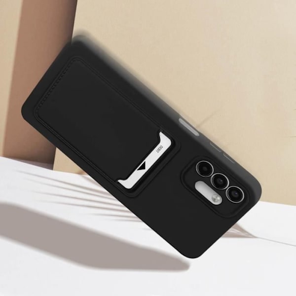 Etui Kompatibel med Samsung A13 kortholder sort etui