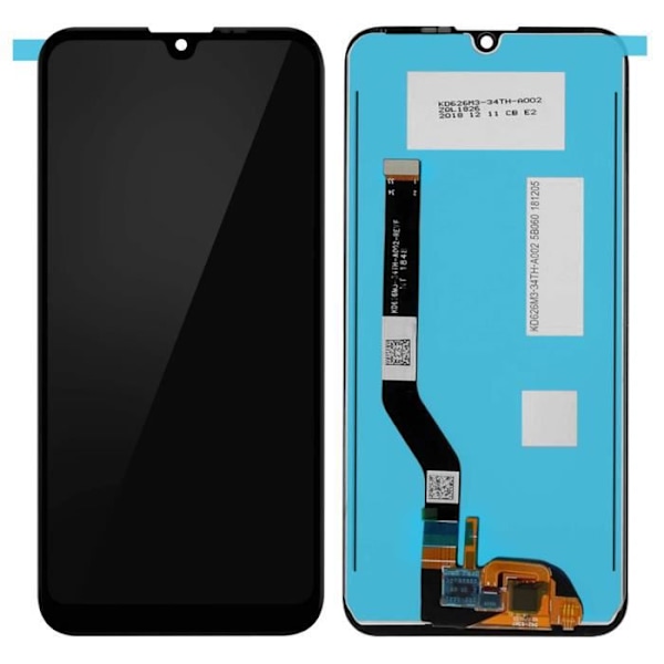 Huawei Y7 2019 Complete Block LCD-näytön vaihtokosketuslasi - musta musta