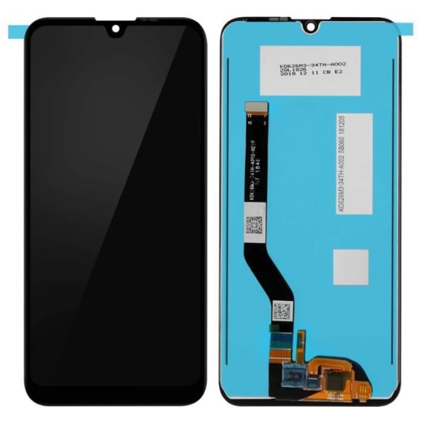 Huawei Y7 2019 Komplet LCD-skærmudskiftning Touch Glass - sort Sort
