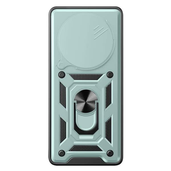 Cover til Xiaomi Redmi Note 14 Pro/Pro Plus - Lys Grøn - Stødabsorbent - Magnetisk Støtte - To-materialer Grön