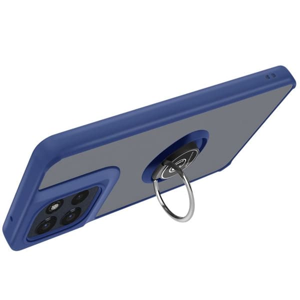 Coque för Motorola Moto G86 / G86 Power med Magnetisk Ring Frostad Blå Blå