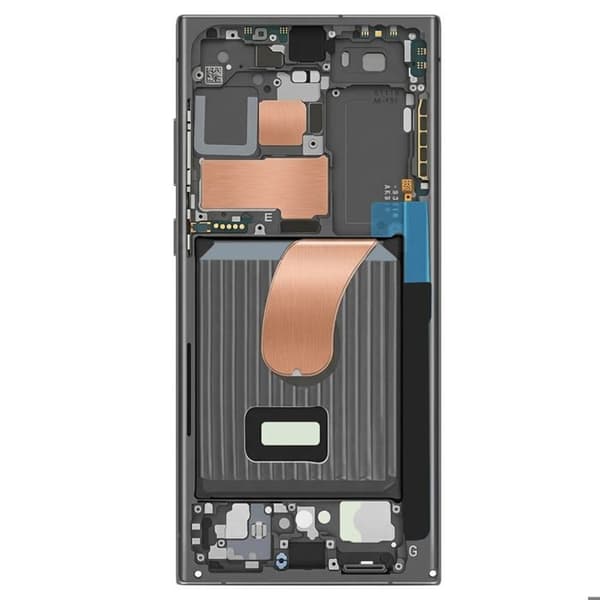 Erstatningscentralchassis til Galaxy S23 Ultra Service Pack Samsung Grøn Grön