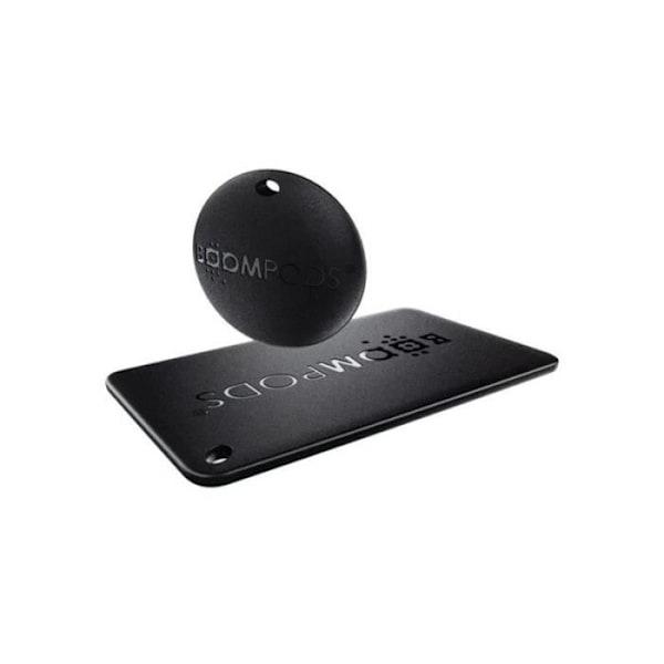 Traceur Connecté Model Boomcard og Model Boomtag med Apple Find My Boompods Sort Svart