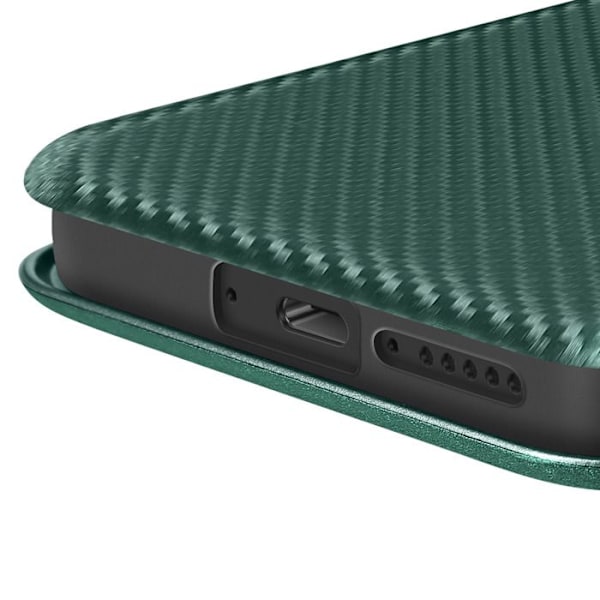 Carbonetui til Xiaomi Poco X7 Pro Kortholder Video Støtte Mørkegrøn Grön
