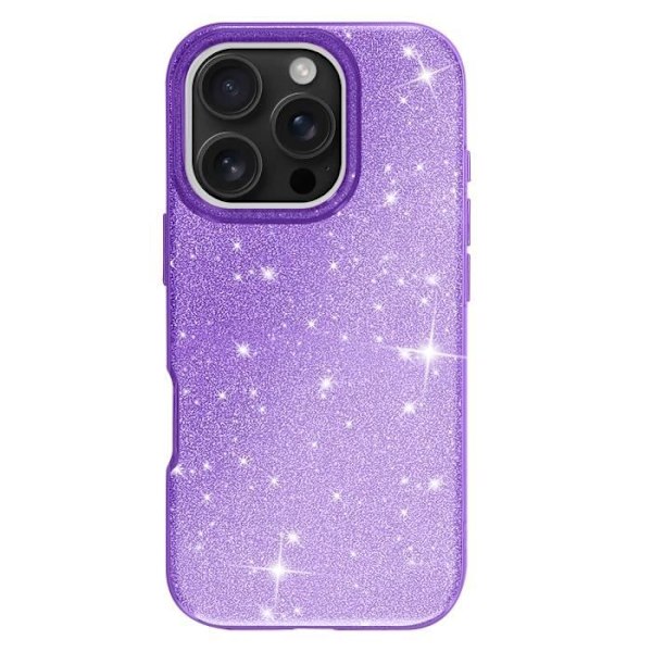 Violetti Kimallekantosuoja iPhone 16 Pro Iskunkestävä Lila