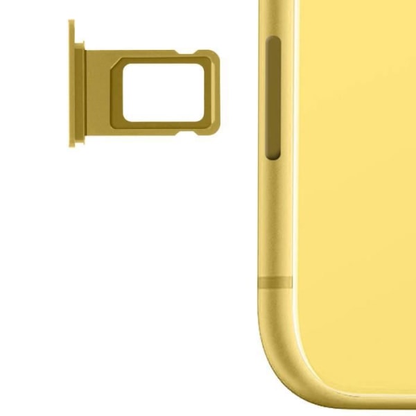 Apple iPhone 11 SIM-kortskuffe 1 slot til Nano Sim - Gul Guld