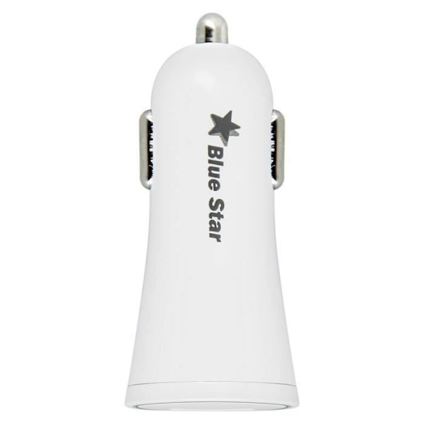 Billaddare - Vit - Snabbladdning - USB 2A - LED-indikator - 40g Vit