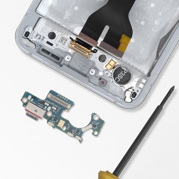 USB C Opladerconnector til Galaxy Z Flip 6 med Mikrofon Relife Sort