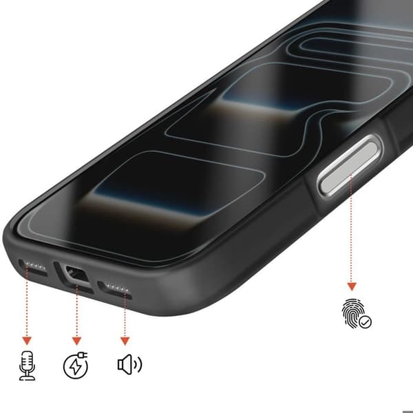 MagSafe cover til iPhone 17 Pro Beskyttelse Bi-materiale Hård Bagside Sort Svart