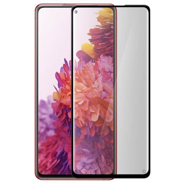 Force Glass karkaistu lasi näytönsuoja Samsung S20 FE:lle - Musta - Iskun- ja naarmuuntumaton Svart
