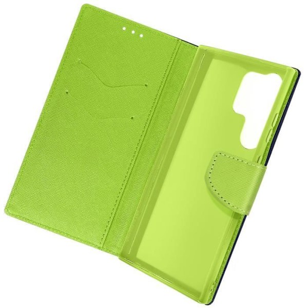 Fodral för Samsung S23 Ultra - AVIZAR - Magnetiskt Plånbok - Blå - Helt Skydd - Elegant Design Blå