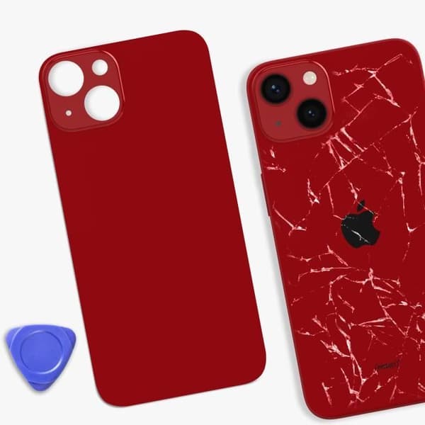 Bagcover til erstatning - iPhone - 13 - Rød - Samme kvalitet - Nem installation Röd