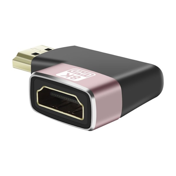 HDMI videoadapter hun til han 8K UHD vinklet 90° til højre LinQ Sort