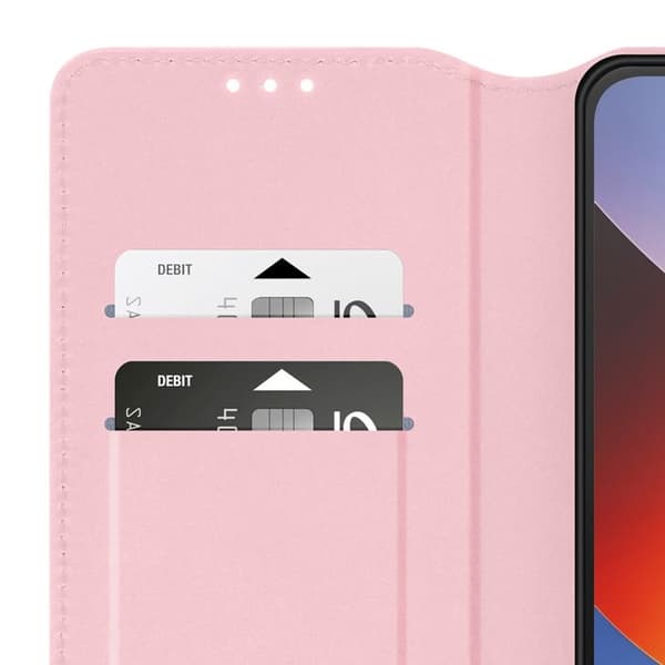 Xiaomi Redmi A7 Pro Lompakko Kotelo Video Tuki Vaaleanpunainen Ros