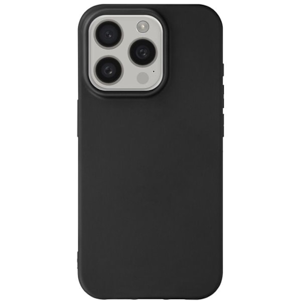 Cover til iPhone 15 Pro - MAYAXESS - Blød silikone - Sort - Anti-ridse og stødsikker beskyttelse Svart