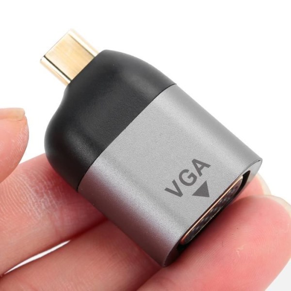 Typ-C Hane till Vga Hane Adapter Typ-C till Vga DB15P Female Video Converter för Windows/Android