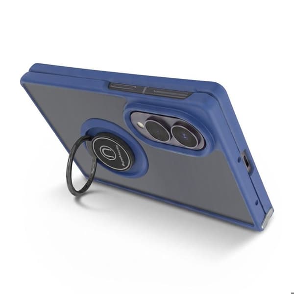 Skydd för Samsung Galaxy Z Fold 8 med ringstöd och magnetisk fäste blå natt Blå