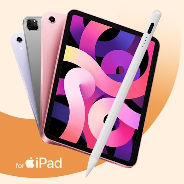 Magnetic Stylus för iPad - ADONIT - SE 2 - Palm Rejection Technology - 10H batteritid - Vit Vit