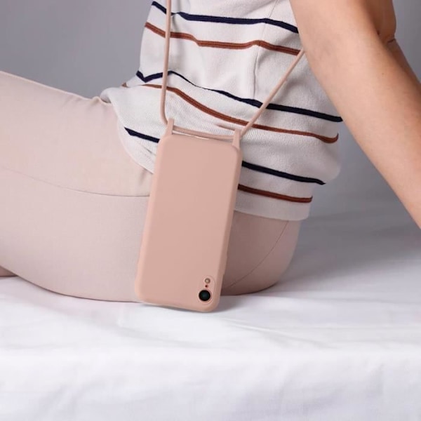 AVIZAR Taske til Apple iPhone XR - Halvstiv - Halsrem 80cm - Pink rosa