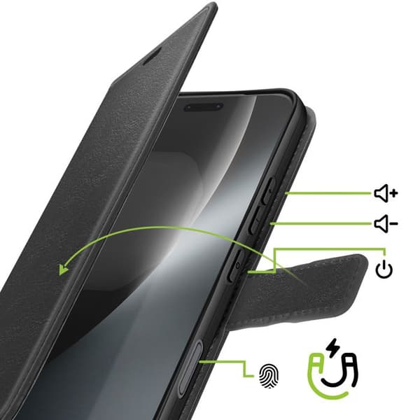 Pungetui til Honor Magic 8 Pro med håndledsrem og standfunktion Mayaxess Sort Svart