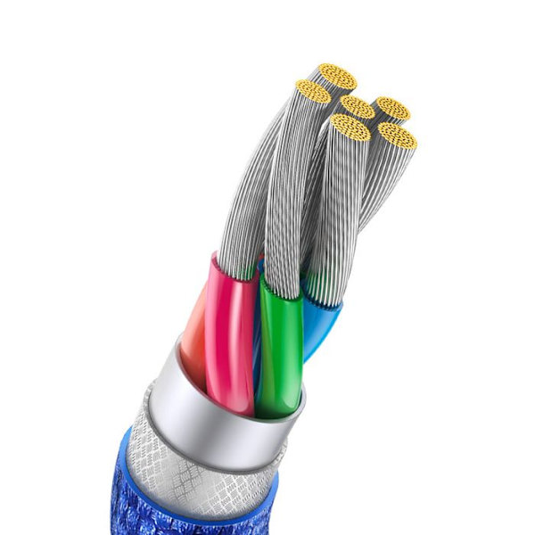 USB data cable to Type-C 100W 100W, 2m - Baseus Crystal Shine (CAJY000503) - Blå