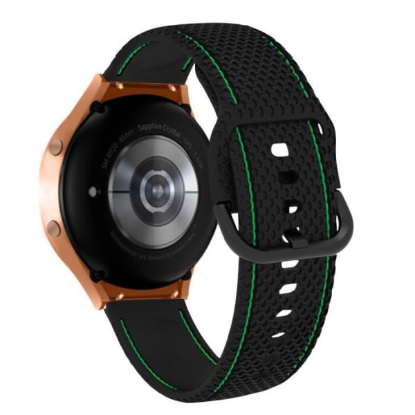 Rem för Galaxy Watch 5 / 5 Pro / 4 Silikonsömmar Tvåfärgad limegrön