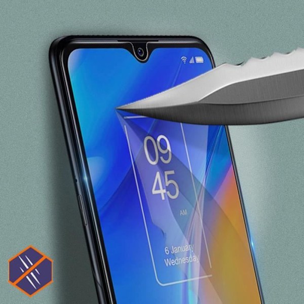 Skyddsglas - TCL - 20 SE - Härdat glas 9H - Fasade kanter - Transparent vit
