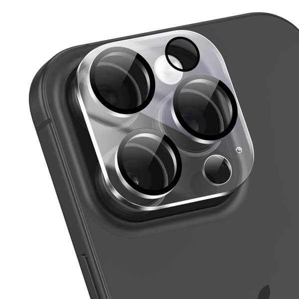 Skyddstillbehör - Härdat Glas Kamera - iPhone 16 Pro - Hårdhet 9H - Rep-beständig - Svart Svart