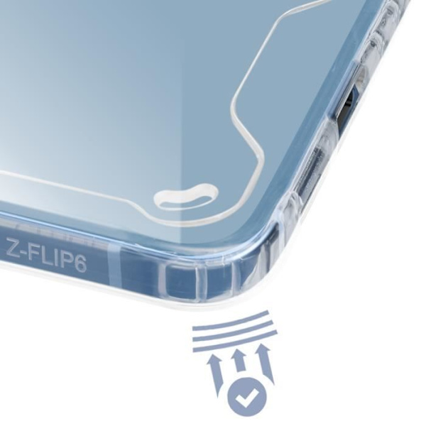 AVIZAR Skyddsfodral för Samsung Galaxy Z Flip 6 - Klar - Upphöjda kanter och förstärkta hörn Transparent