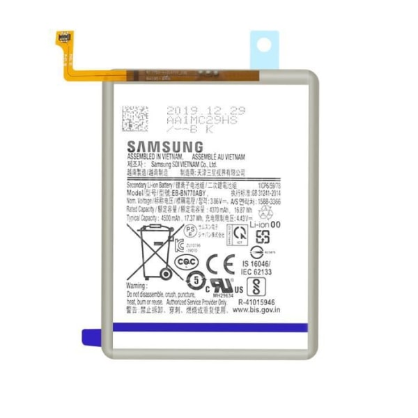 Sisäinen akku Samsung Galaxy Note 10 Lite 4500mAh alkuperäinen EB-BN770ABY musta