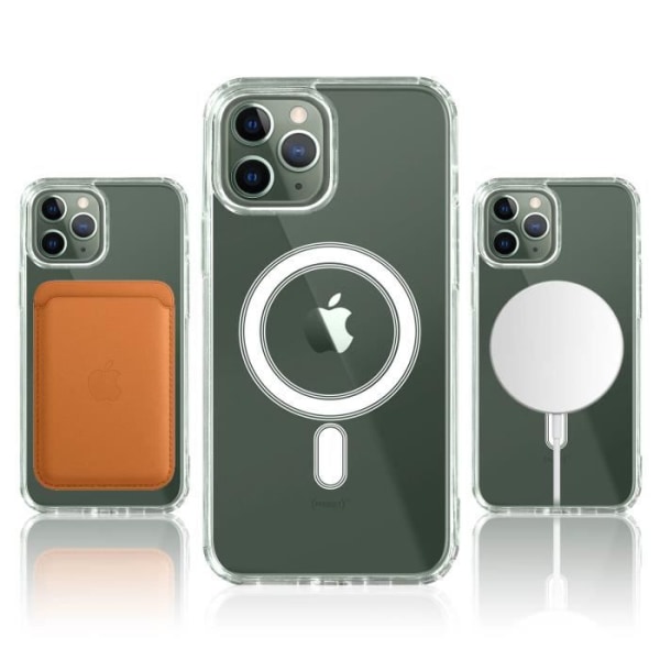 Kotelo - AVIZAR - iPhone 11 Pro Max - Magsafe - Läpinäkyvä - Hybridi Transparent