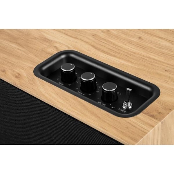 Trähögtalare för bostäder - THOMSON - WS502 - Bluetooth 5.0, 100W, RCA, USB, AUX-IN trä och svart