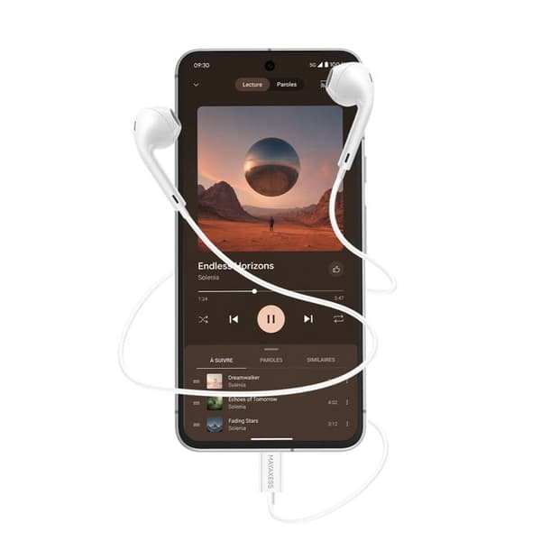 USB-C Trådade Hörlurar med Inbyggd Mikrofon för Pixel 8 Mayaxess Vit Vit