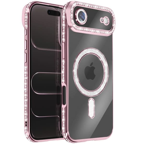 MagSafe case - AVIZAR - iPhone Air - Rosenchampagne - Strassé - Blød Rosa