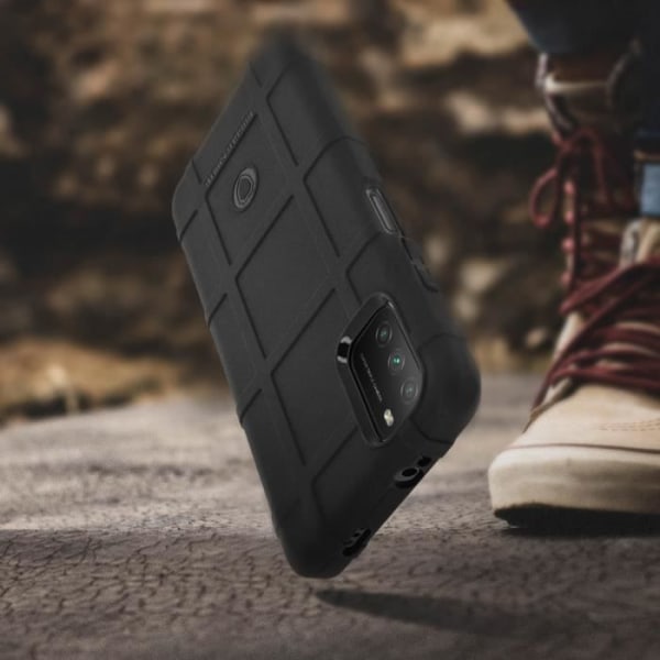Kotelo Xiaomi Poco M3 - Redmi 9T Tile Relief Pehmeä vahvistettu Anti-trace Musta