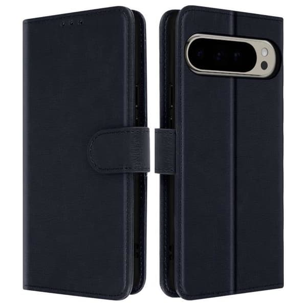 Fodral för Google Pixel 9 Pro XL - AVIZAR - Chesterfield - Mörkblå - Plånboksfäste - Videostöd Blå