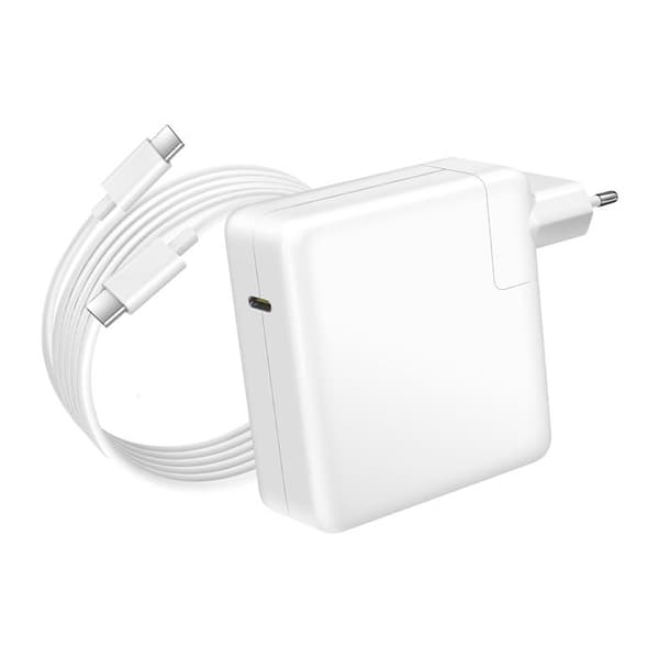 Lader til Dell XPS 17 2020+ USB-C 96W + Kabel 1,8m Hvid Vit