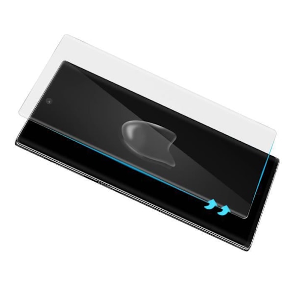 Skärmskydd - AVIZAR - Galaxy Note 10 - Böjd härdat glas - Ultrafin - Optimal skydd Transparent, vit