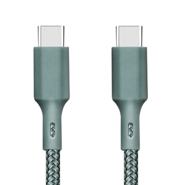 Miljövänlig kabel USB-C Intensitet 3A 2m Återvinningsbar Bara grön grön