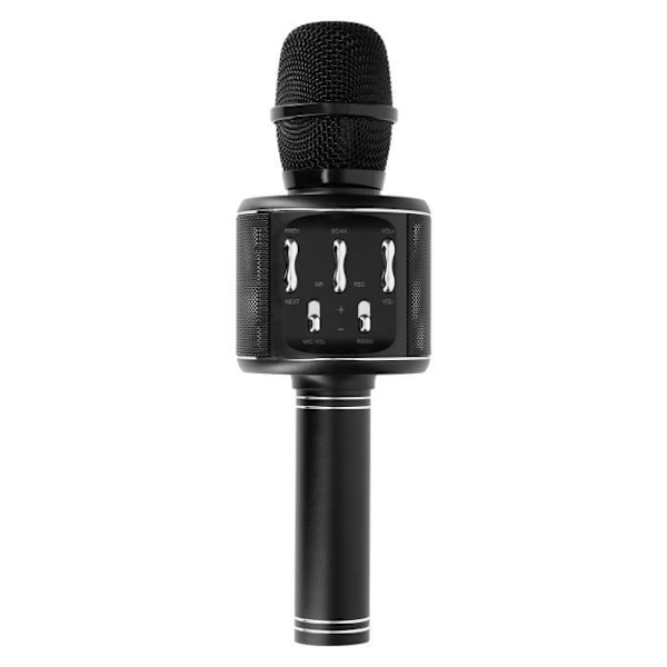 Microkaraoke trådløs Bluetooth 5W Multifunktionelle knapper LinQ Sort Svart