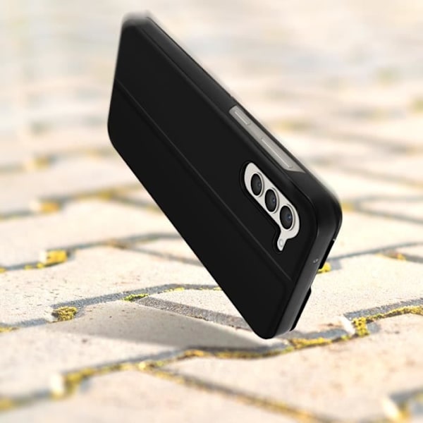 Samsung Galaxy S23 etui Vindue Display Time Support Video Sort Svart
