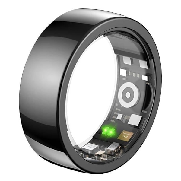 Connected Ring Health Monitoring and Activity Tracker Waterproof IP68 3.8g Riversong Black