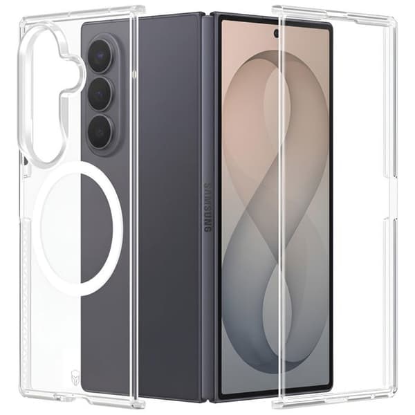 Helkapsel til Galaxy Z Fold 8 Ultra Magnetisk Stødabsorberende 2m Styrke Transparent Vit