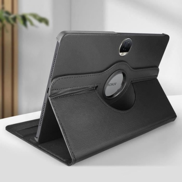 Fodral för Honor Pad 9 Flip Folio Rotating 360 Support Stand Black Svart