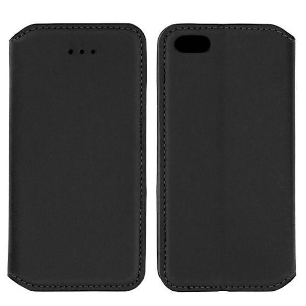 iPhone SE, 5S, 5 Wallet Folio Suojakuori - Musta magneettinen läppä