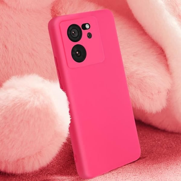 AVIZAR kotelo Xiaomi 13T:lle ja 13T Prolle - Puolijäykkä Soft-touch - Vaaleanpunainen Rosa