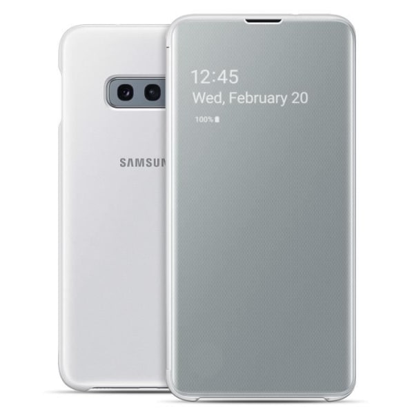 Galaxy S10e Cover Clear View Taktil Cover Translucent Flap Original Hvid