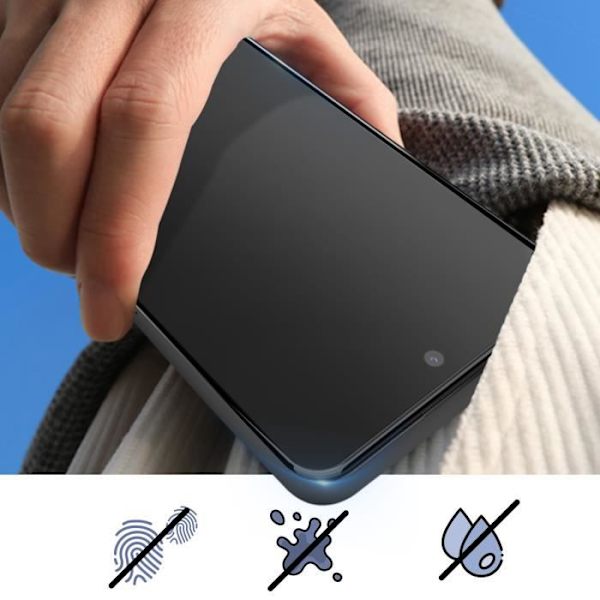 Härdat glas för Samsung S23 Contour Black Adhesive Fasad Anti-explosion Svart