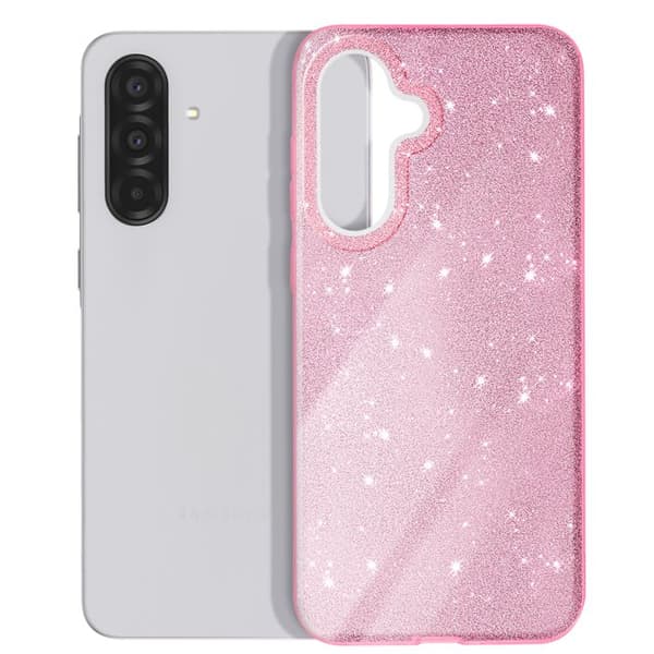 Coque - Samsung - Galaxy A36 - Iskunkestävä - Kimallus - Pölyruusu Rosa